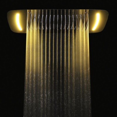 Bathroom Accessories Shower 20 27 Inches 304 SUS Rain Mist Waterfall Shower Head LED Lighting