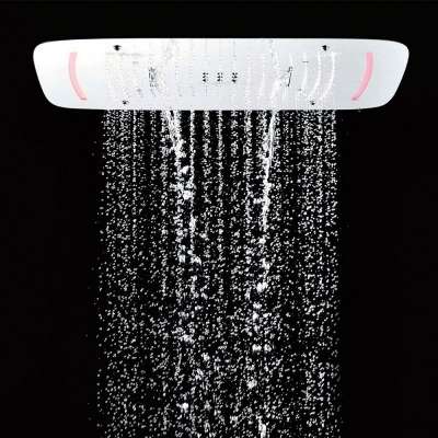 Newest  27 inch multi function led electric rainfall,waterfall,mist 304 sus bathroom shower ceiling shower heads