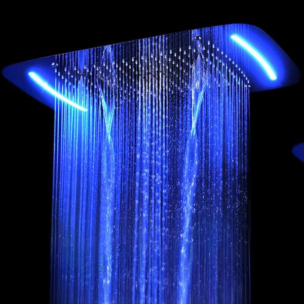 304 stainless steel rainfall led showerheads multi function electric shower head for bathroom